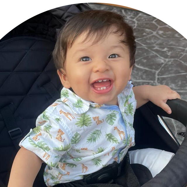 Foto de Liam Rafael sonriendo